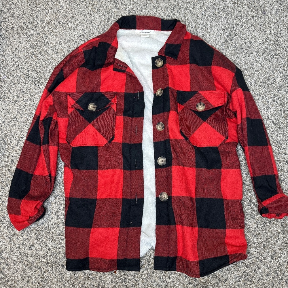 Red and black plaid shirt